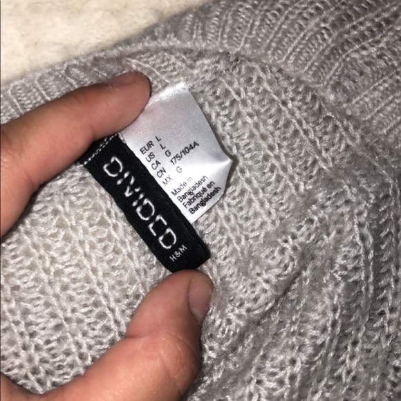 Grey Knit Sweater with Crossed Front - Picture 5 of 5